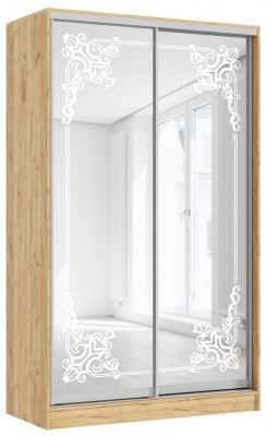 Шкаф-купе Тринити-1 (1,35 м), Дуб крафт золотой