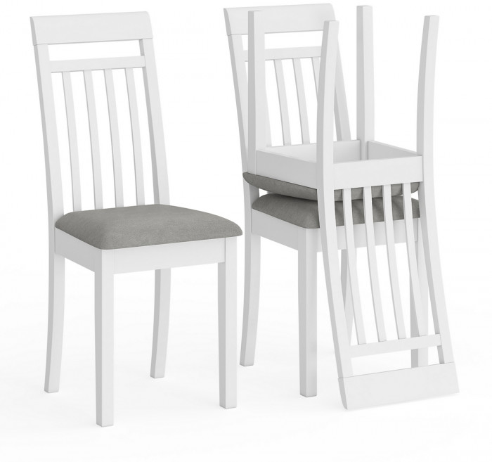 Три стула Мебель--24 Гольф-11 разборных, белый