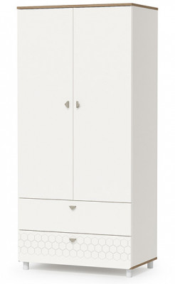 Эйп 13.334 Шкаф для одежды, белый/дуб белый