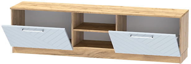 Тумба для ТВ-техники напольная "Иннэс-7", Крафт золотой/Монблан Р-826