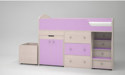 Кровать-чердак Малыш 70х160 (ирис)