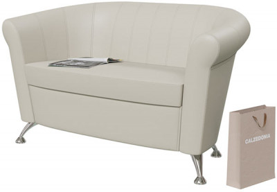 Банкетка 6-5156беж(БАШ) Лагуна, бежевая искусственная кожа (бежевый БАШ), ШхГхВ 128х63х79 см. Лагуна БОЛЬШАЯ !!!