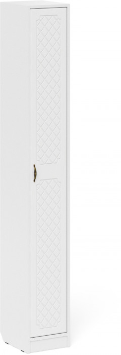 Прихожая П-6 Компоновка № 25, белая шагрень/фасады МДФ белое дерево фрезеровка ромб