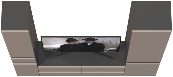 Сидней Комплектация № 022, корпус: антрацит/фасады: МДФ веллюто капучино