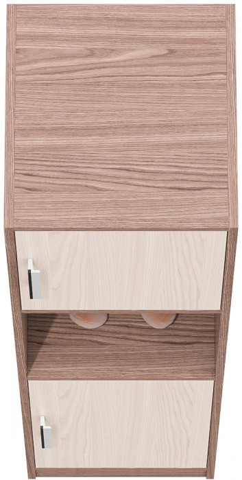 Пенал С-МД-СК9П к компьютерному столу С-МД-СК9, цвет ясень шимо светлый/ясень шимо тёмный, ШхГхВ 43х45х160 см., универсальная сборка