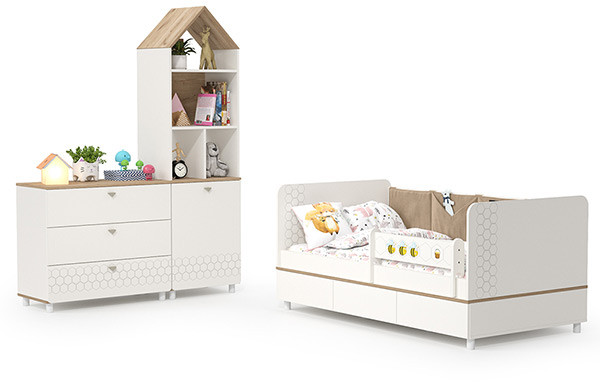 Эйп Детская № 3, белый/дуб белый