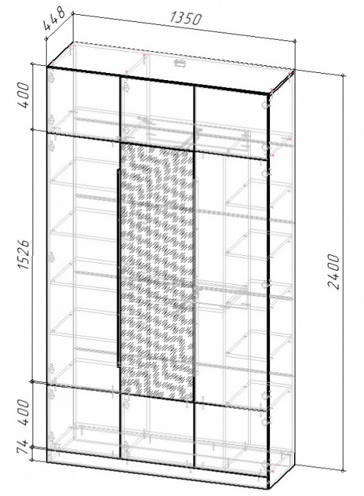 Модульная прихожая Кантри, композиция 2