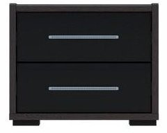 Луиза Тумба прикроватная, МДФ венге / черный глянец, склад