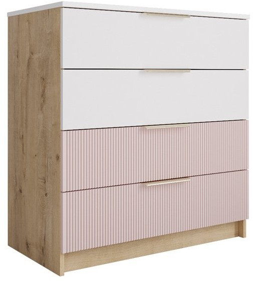 Модульная детская Лавис, композиция 4, Белый/Белый софт / Персик софт