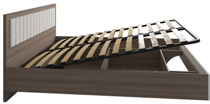 МС Роза Кровать 140, Орех Франклин карамель/Белый софт