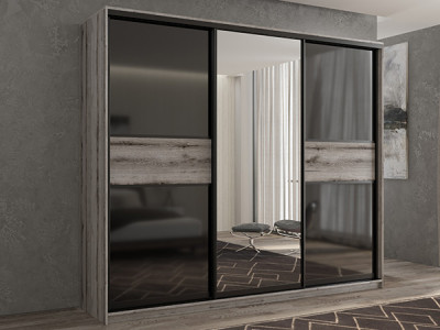 Шкаф-купе Кааппи 9 Эвок Окаменелый 190х60х230 см