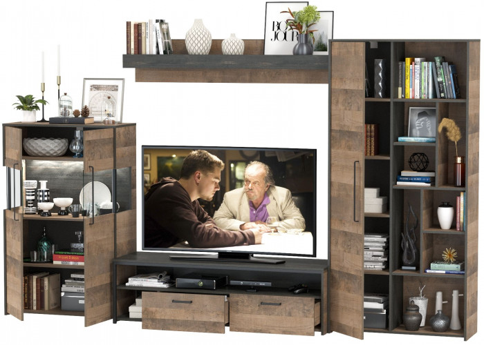 Трувор Гостиная 061, дуб гранж песочный/интра