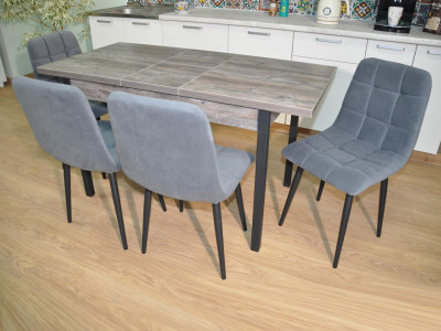 Обеденная группа Колорадо / Стул Х 4 шт. / Сосна Пасадена/черный / бид 21