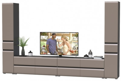 Сидней Комплектация № 133, корпус: антрацит/фасады: МДФ веллюто капучино