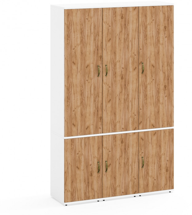 Лидер-8 Пенал МД 21Б 3 шт., белый шагрень/крафт золото