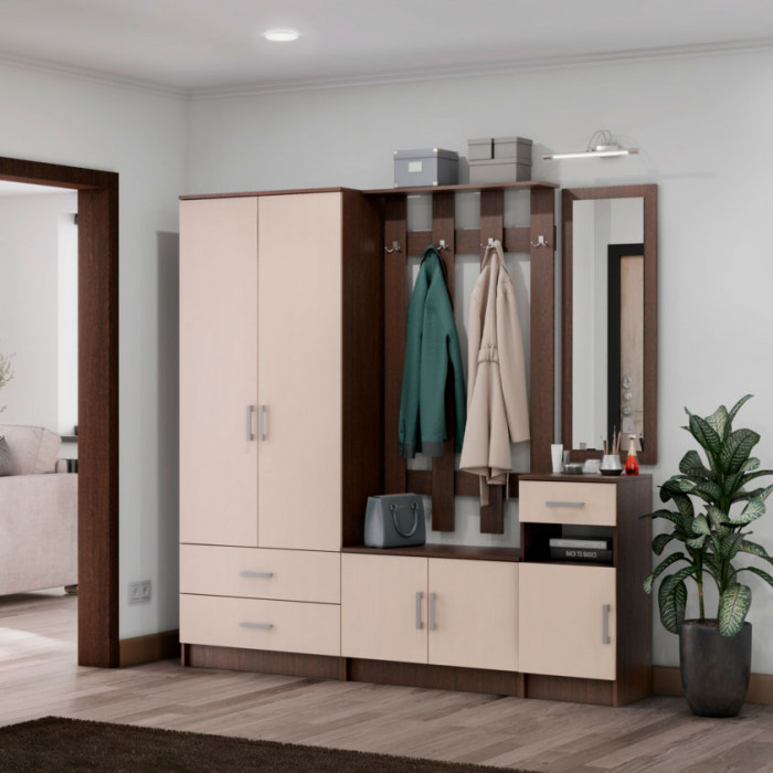 ТБ-201 Машенька ЛДСП тумба с ящ. (400*866*380) шимо темный/шимо светлый