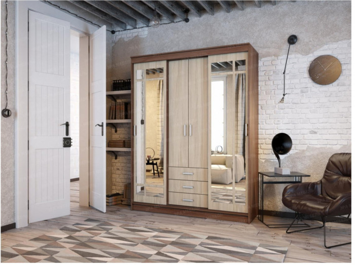 Лорд Шкаф-купе (Ясень шимо темный / светлый)