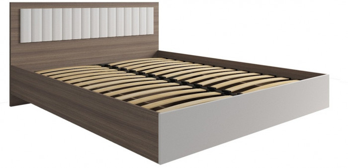 МС Роза Кровать 140, Орех Франклин карамель/Белый скин