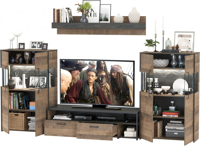 Трувор Гостиная 067, дуб гранж песочный/интра