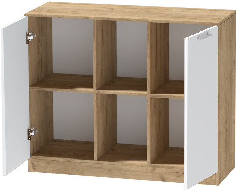 Комод №4 "Иннэс-7", Крафт золотой/Белый