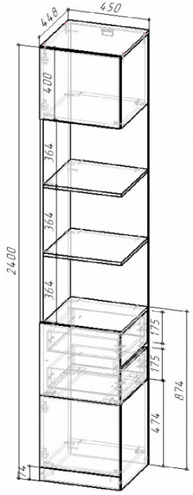 Модульная прихожая Кантри, композиция 5