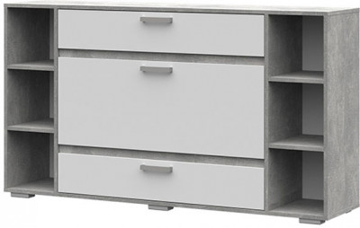 Денвер КМ-02 Комод (1500х836х354) ателье светлый/белый