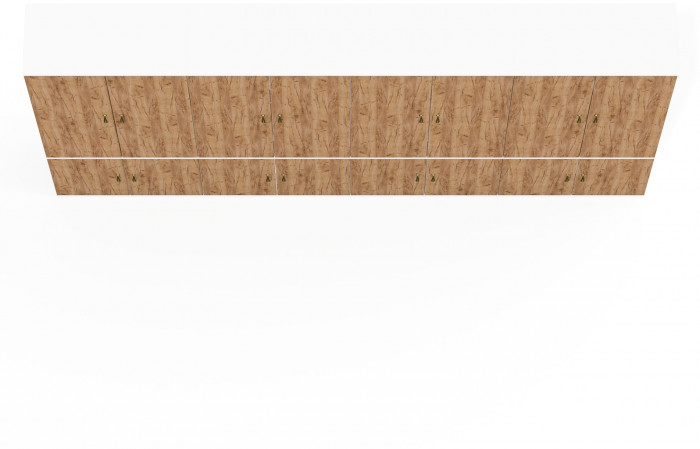 Лидер-8 Шкаф МД 20Б 4 шт., цвет белый шагрень/крафт золото, ШхГхВ 320х37,5х190 см., НЕ универсальная сборка