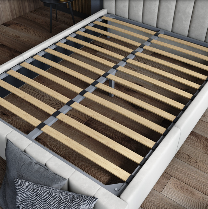 Нега Кровать интерьерная 140 светло-серый, ортопед