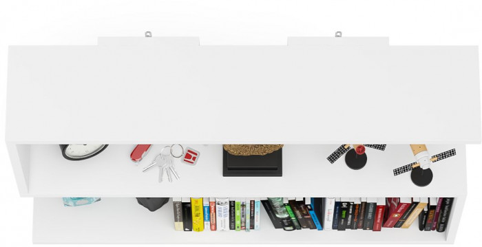 Мори Полка 900, цвет белый, ШхГхВ 90х21х64,8 см., универсальная сборка