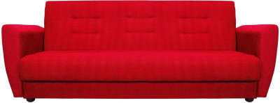 Диван-книжка Лира, 120х190, велюр красный