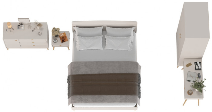 Афина Спальня 25-1600, кашемир серый