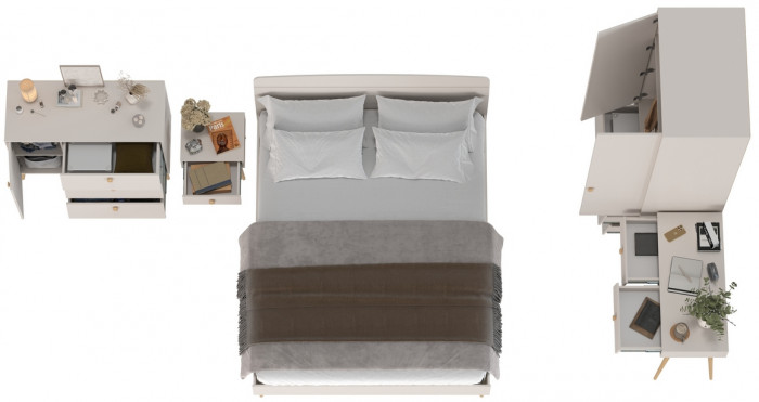 Афина Спальня 25-1600, кашемир серый