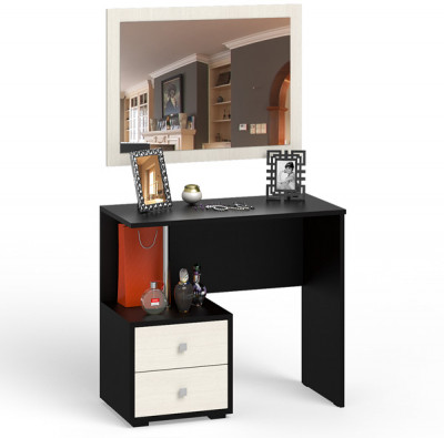 Камелия Стол косметический + Зеркало, венге/дуб лоредо