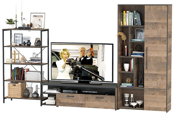 Трувор Гостиная 070, дуб гранж песочный/интра