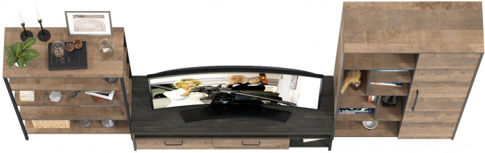 Трувор Гостиная 070, дуб гранж песочный/интра