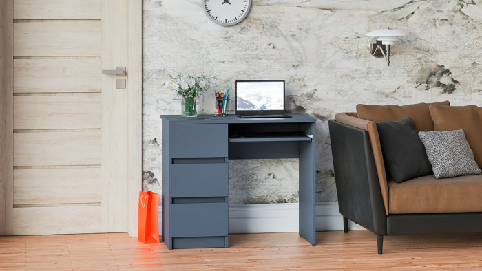 Мори компьютерный стол МС-6 левый, графит