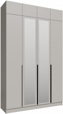 Шкаф 1,6 с антресолью и зеркалом Мадрид, Кашемир