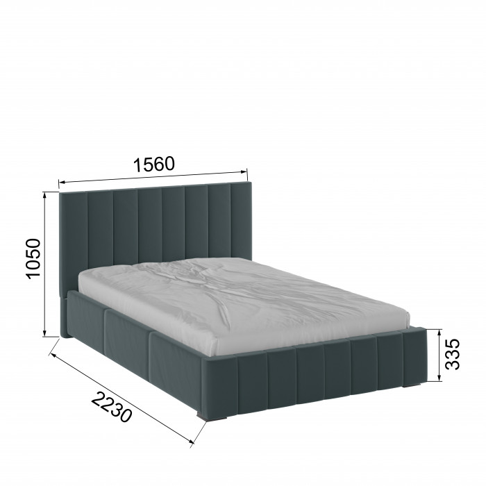 Нега Кровать интерьерная 140 серый, ПМ