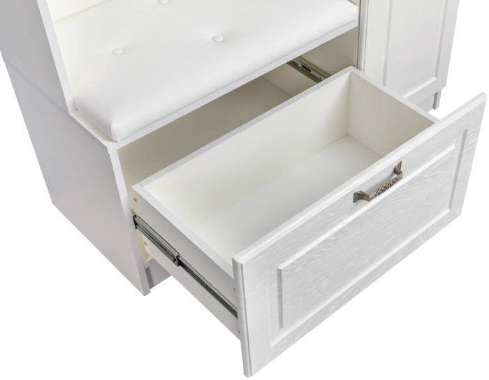 Ливерпуль Шкаф многоцелевого назначения 13.21, ясень ваниль/белый