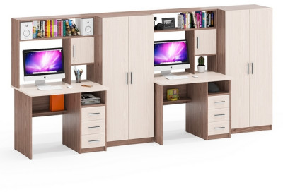 С-МД-СК9 Компоновка № 08, ясень шимо светлый/ясень шимо тёмный