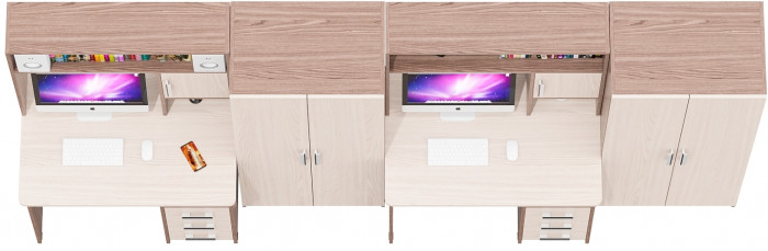 С-МД-СК9 Компоновка № 08, ясень шимо светлый/ясень шимо тёмный