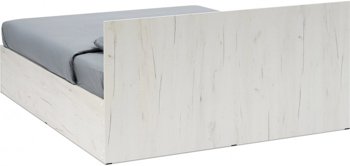 Фиеста NEW Кровать 1,6м с ящиками (Дуб крафт белый/Графит)