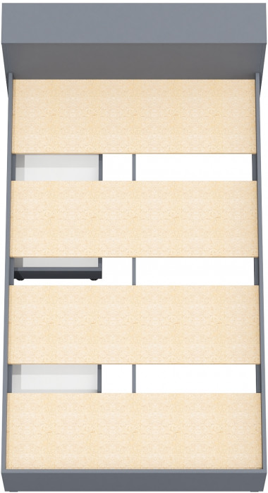 Ксения Кровать с ящиками 1200, графит