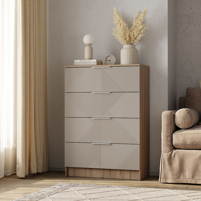 "Эмилия" КМ-02 комод Дуб смоки/Айриш (MF03)