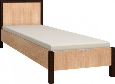 Кровать с ортопедическим основанием (дерево) 90х200 Bauhaus 5, дуб