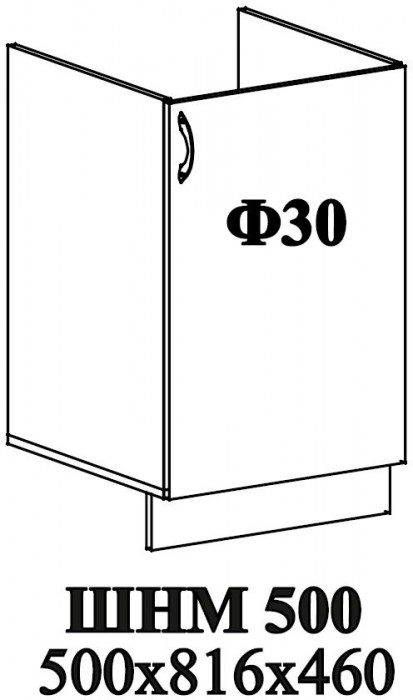 Ф-30 Катрин (ШВ 500, ШН 500, ШНМ 500) МДФ топаз