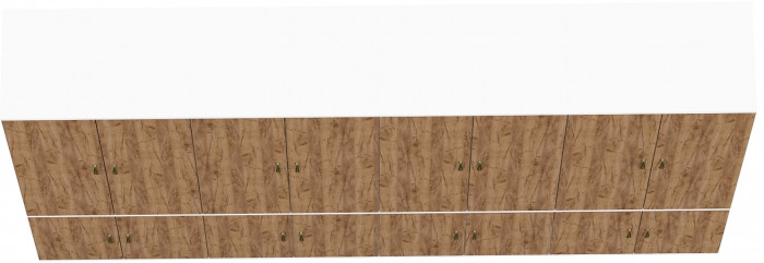 Лидер-8 Шкаф МД 19Б 4 шт., белый шагрень/крафт золото