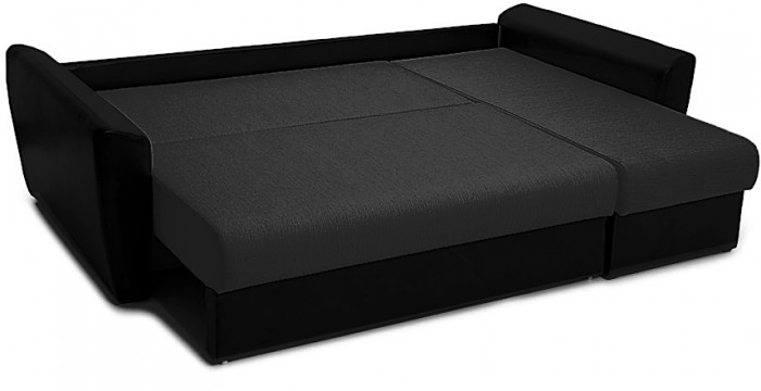 Диван УГЛОВОЙ Амстердам рогожка черная 160 НПБ