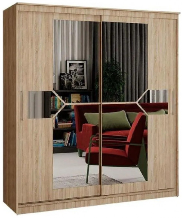 Шкаф-купе Элегант 2000 (Ясень шимо темный)