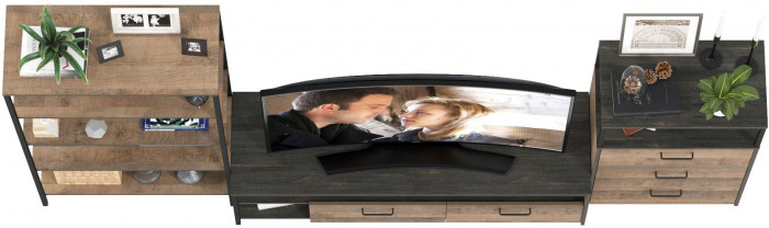 Трувор Гостиная 084, дуб гранж песочный/интра